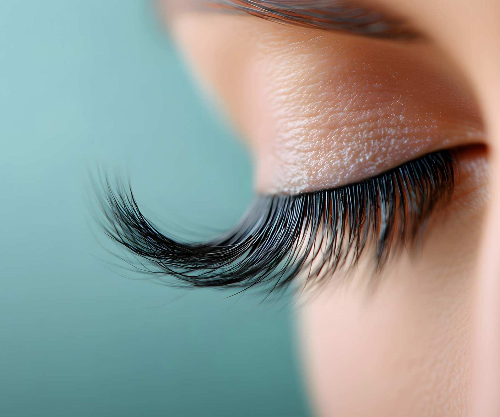 Schöne, verlängerte Wimpern.